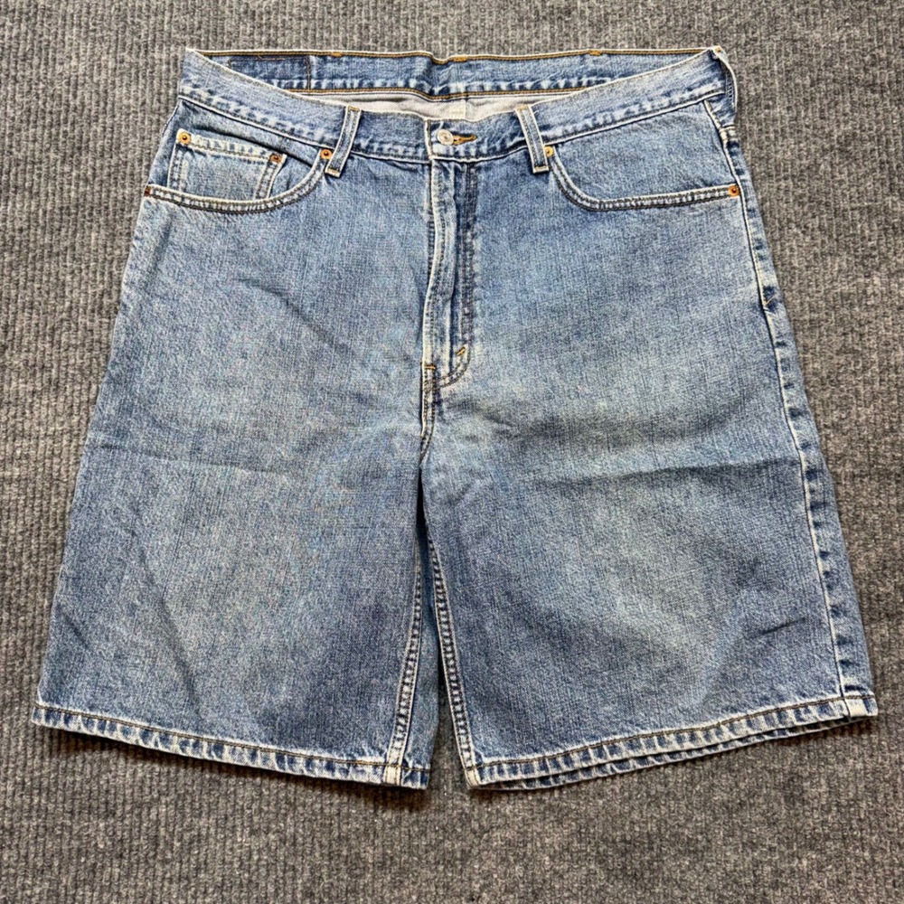 Levi's 550 Denim Shorts Mens 38 Light Wash Relaxed Fit Jorts Grunge Indie Y2K